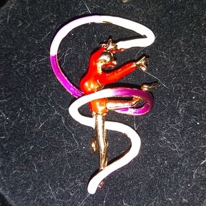 Ribbon Dancer Gymnast Pin